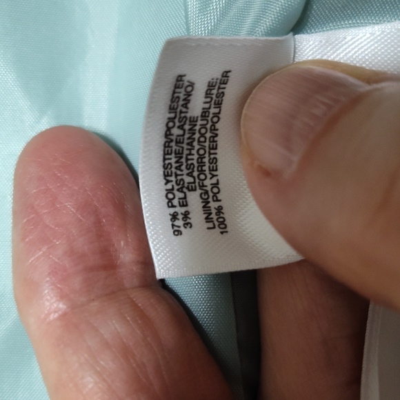 Black Label by Evan Picone - Light Green Suit Jacket w/Black Trim, Size 18 - Picture 5 of 6